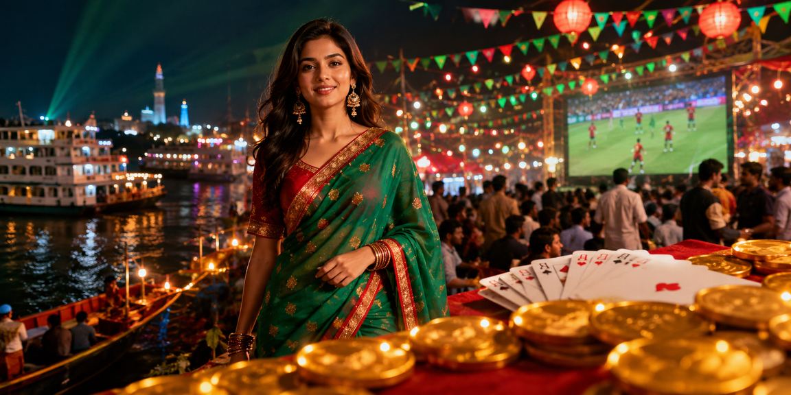 ঢাকায় পহেলা বৈশাখে রামি গেম উপভোগ করছেন মোবাইলে